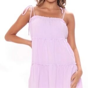 Fashion Nova Yulia Lavender Dress Size X-Small NWT